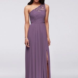 One strap bridesmaid dress